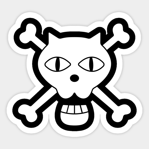 Black Cat Pirates Sticker by onepiecechibiproject